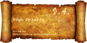 Végh Ariella névjegykártya
