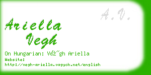 ariella vegh business card